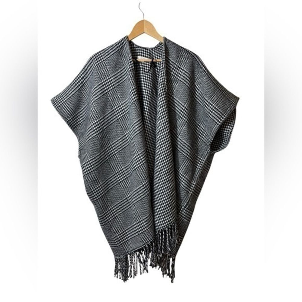 LOFT M/L shawl houndstooth medium large